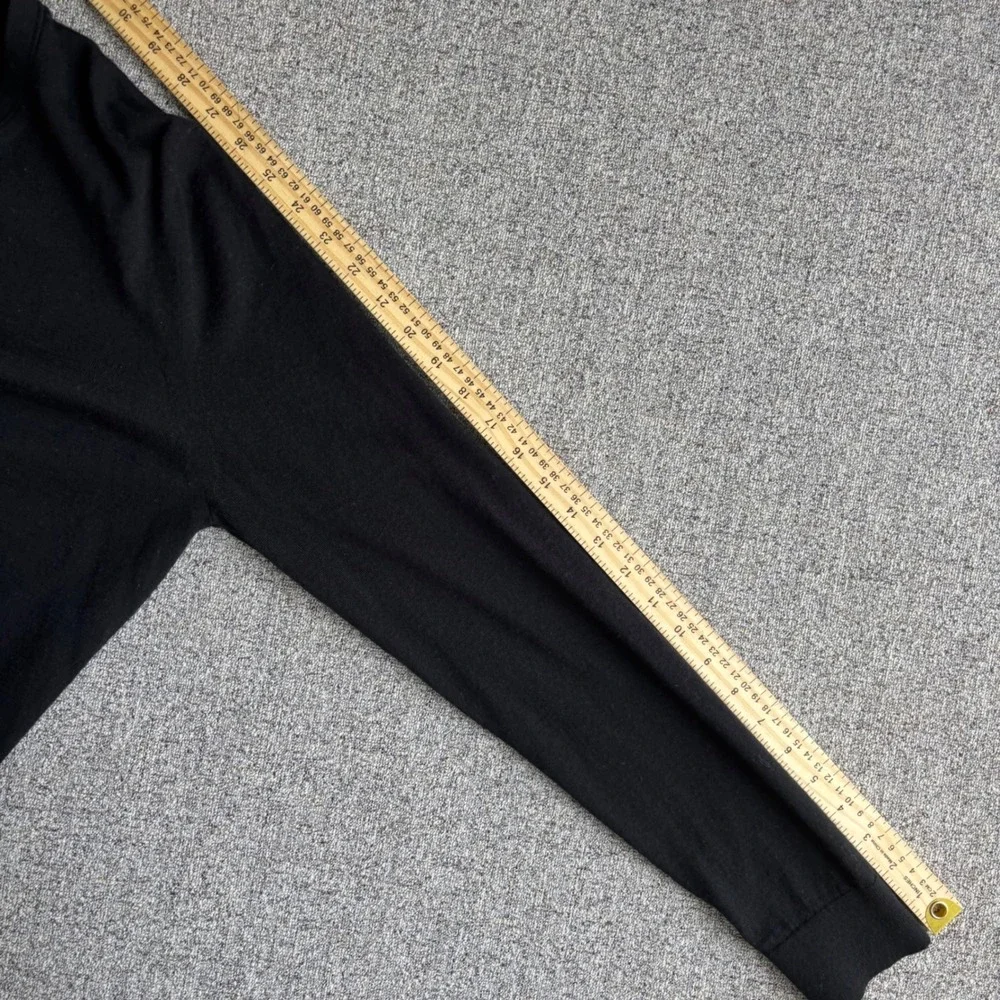 Reiss Sweater Mens Large Black Merino Wool Crew Neck Long Sleeve Knit Top